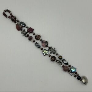 Glistening Double Stranded Multi-Stone Beaded Bracelet